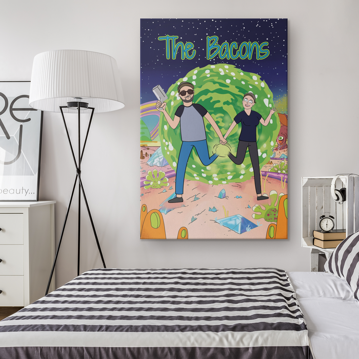 Personalized Cartoon Portrait, Custom Canvas Prints