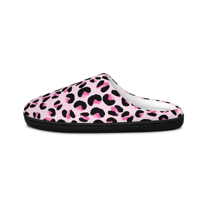 Pink Leopard Print Slippers for Women