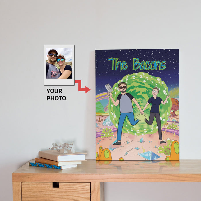 Personalized Cartoon Portrait, Custom Canvas Prints